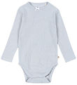 Konges Sløjd Bodysuit l/s - Rib - Minnie - Gray Dawn w. Pointell Konges Sløjd Bodysuit l/s - Rib - Minnie - Gray Dawn w. Pointell
