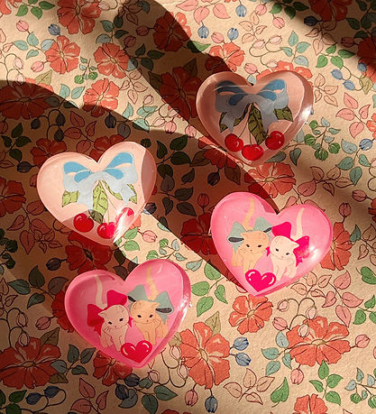 Konges Sløjd Hair Clips - 2-Pack - Vilma - Bow Kitty Konges Sløjd Hair Clips - 2-Pack - Vilma - Bow Kitty