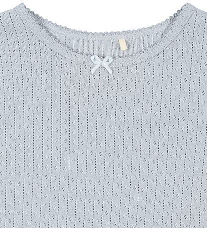 Konges Sløjd Blouse - Rib - Minnie - Gray Dawn w. Pointelle
