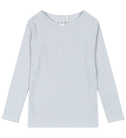 Konges Sløjd Blouse - Rib - Minnie - Gray Dawn w. Pointelle