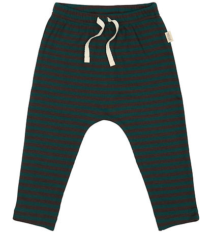 Petit Piao Trousers - Rib - Modal - Dark Sea/Coffee Bean Petit Piao Trousers - Rib - Modal - Dark Sea/Coffee Bean