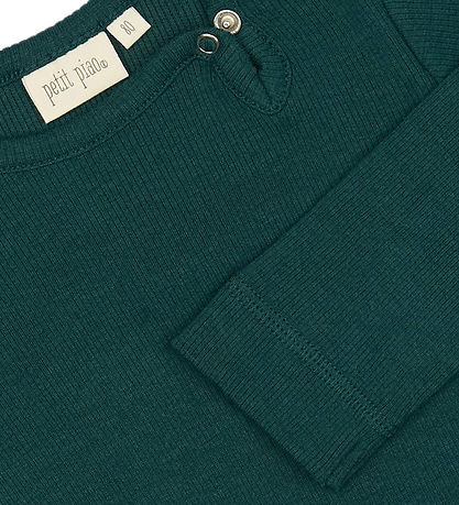 Petit Piao Bodysuit l/s - Rib - Modal - Dark Sea