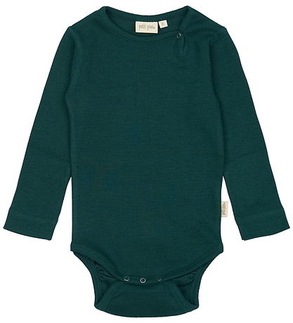 Petit Piao Bodysuit l/s - Rib - Modal - Dark Sea