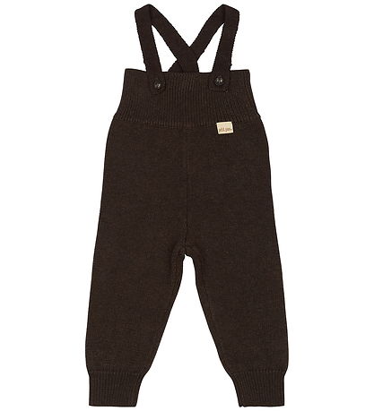 Petit Piao Trousers w. Suspenders - PPDay - Knitted - Coffee Bea