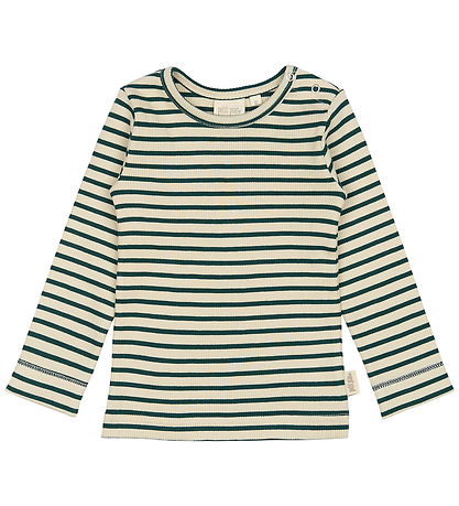 Petit Piao Blússa - Rib - Modal - Dark Sea/Off White Petit Piao Blússa - Rib - Modal - Dark Sea/Off White