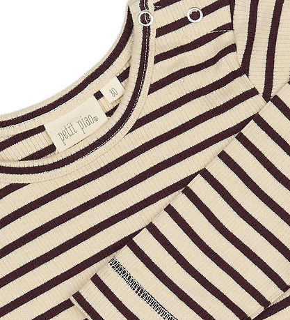Petit Piao Pusero - Joustinneule - Modal - Dark Grape/Off White Petit Piao Pusero - Joustinneule - Modal - Dark Grape/Off White