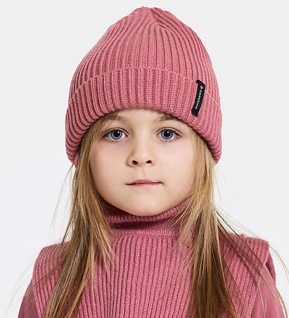 Didriksons Beanie - Knitted/Rib - Bus - Heather Pink Didriksons Beanie - Knitted/Rib - Bus - Heather Pink