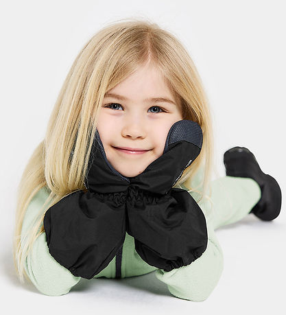 Didriksons Mittens w. Fleece - Shell - Black