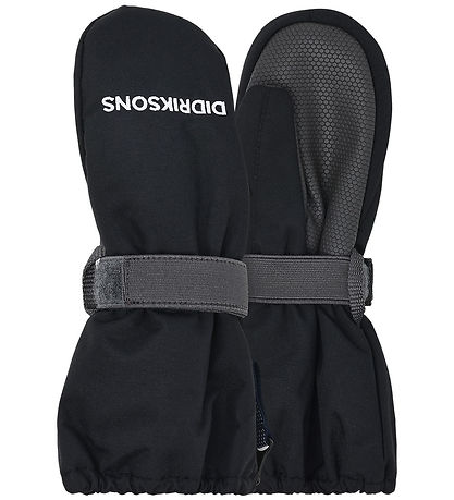 Didriksons Mittens w. Fleece - Biggles Zip - Black w. Zipper