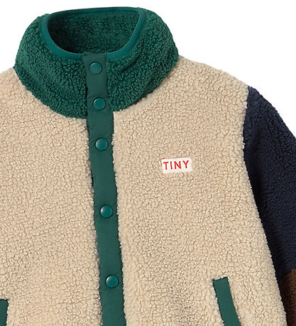 Tiny Cottons Fleece Jas - Kleurblok Polar - Dark Green Tiny Cottons Fleece Jas - Kleurblok Polar - Dark Green