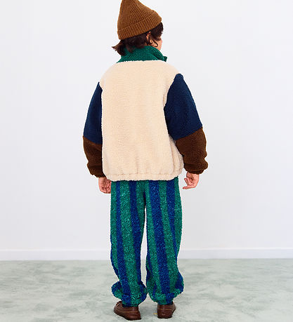 Tiny Cottons Fleece Jacket - Color Block Polar - Dark Green