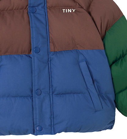 Tiny Cottons Puffer Jacket - Color Block - Dark Blue Tiny Cottons Puffer Jacket - Color Block - Dark Blue