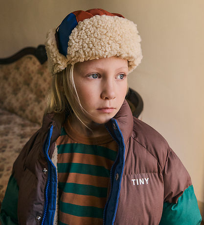 Tiny Cottons Puffer Jacket - Color Block - Dark Blue Tiny Cottons Puffer Jacket - Color Block - Dark Blue