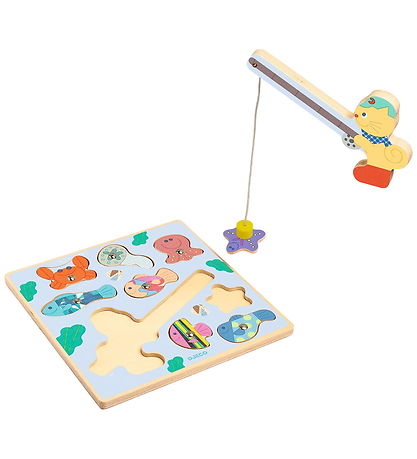 Djeco Magnetic toys - Puzz & Fish Bariolo - 9 Bricks