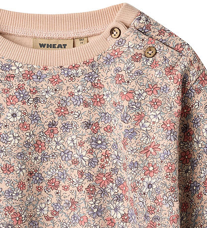 Wheat Sweatshirt - Lia - Rose Dust Blommor