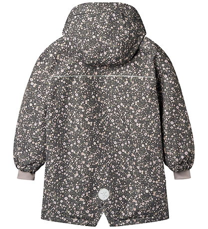 Wheat Winter Coat - Jello - Black Sea Open Flowers