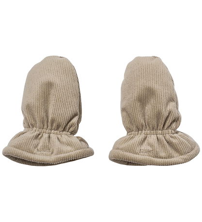 Wheat Mittens w. Fleece - Corduroy - Muffu - Grey Stone