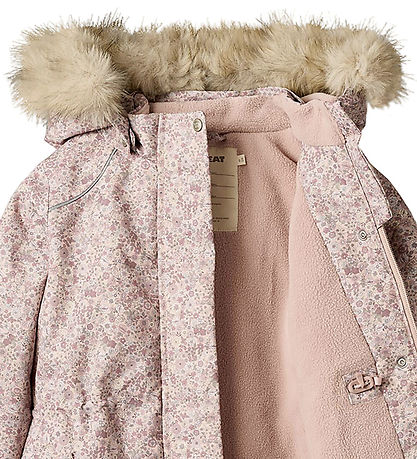 Wheat Winter Coat - Mathilde - Rose Dust Flowers Wheat Winter Coat - Mathilde - Rose Dust Flowers