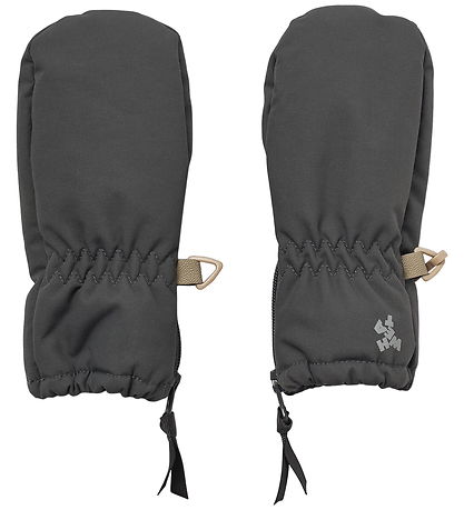Wheat Mittens w. Fleece - Black Sea w. Zipper