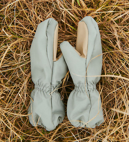 Wheat Mittens w. Fleece - Monta - Thunder Sky