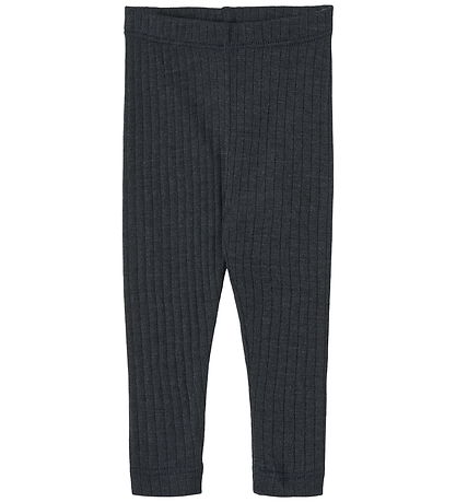 Wheat Leggings - Wool/Silk - Rib - Agi - Navy