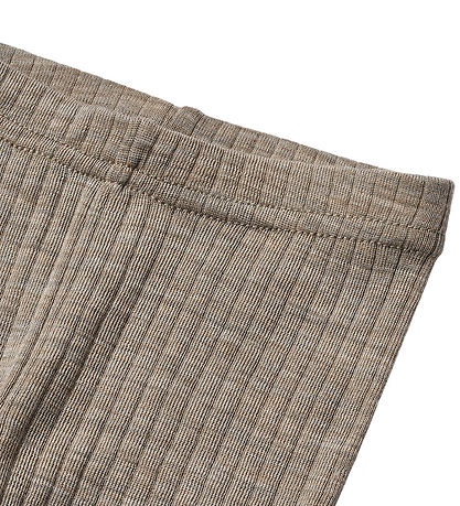 Wheat Leggings - Wool/Silk - Rib - Agi - Khaki Melange