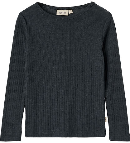 Wheat Blouse - Wool/Silk - Rib - Alfie - Navy