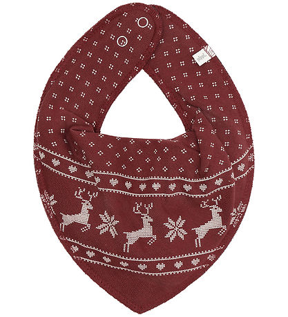 Pippi Teething Bib - Pointy - 3-Pack - New Maroon