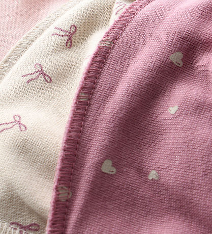 Pippi Teething Bib - Pointy - 3-Pack - Mauve Orchid
