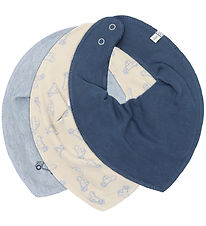Pippi Teething Bib - Pointy - 3-Pack - Dark Denim Pippi Teething Bib - Pointy - 3-Pack - Dark Denim