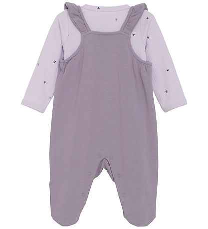 Fixoni Romper w. Bodysuit l/s - Purple Ash