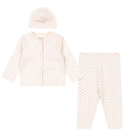 Set Fanga Fontana - Gilet/Leggings/Bonnet - Bello - Point Rose Set Fanga Fontana - Gilet/Leggings/Bonnet - Bello - Point Rose