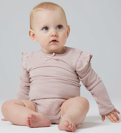 Name It Bodysuit l/s - Wool/Viscose - NbfWyla - Shadow Gray