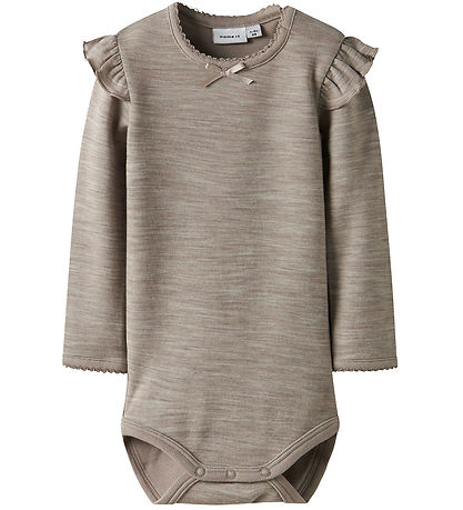 Name It Bodysuit l/s - Wool/Viscose - NbfWyla - Satellite