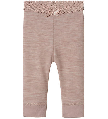 Name It Leggings - Wool/Viscose - NbfWyla - Shadow Gray