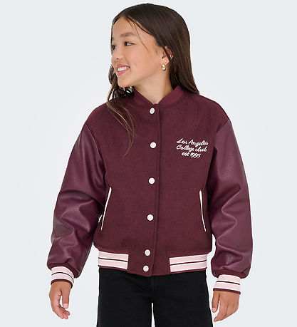 Kids Only Bomber Jakke - KogWestCoast - Mauve Wine Kids Only Bomber Jakke - KogWestCoast - Mauve Wine