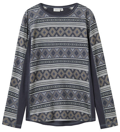 Name It Blouse - Wool - NkmWillto - Ombre Blue/ICELAND