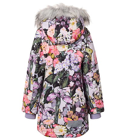 Molo Winter Coat - Peace - Flower Art w. Faux Fur