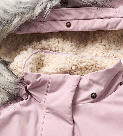 Molo Winter Coat - Peace - Blue Pink w. Faux Fur