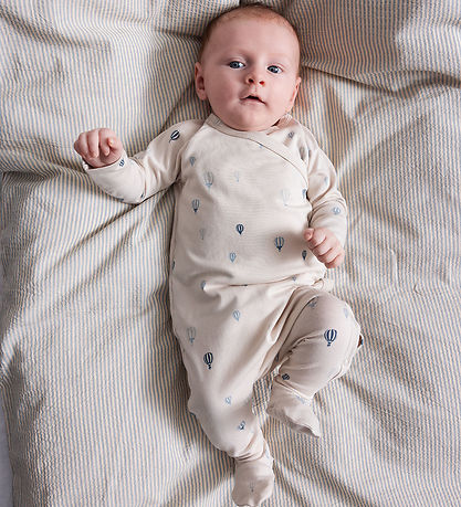 MarMar Jumpsuit w. Feet - Modal/Cotton - Rubello - Air Balloon