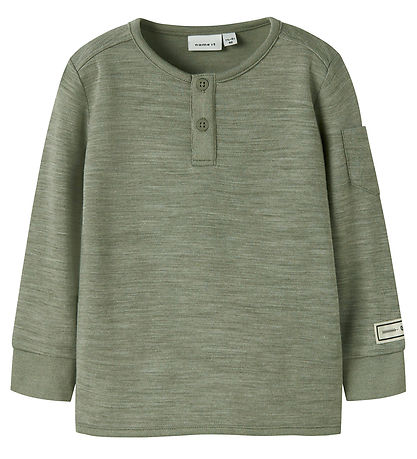 Name It Blouse - Wol/Viscose - NmmWyla - Gedroogd Sage Name It Blouse - Wol/Viscose - NmmWyla - Gedroogd Sage