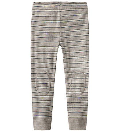 Name It Leggings - Wolle/Modal - Rib - NmmWomi - Satellit/Streif
