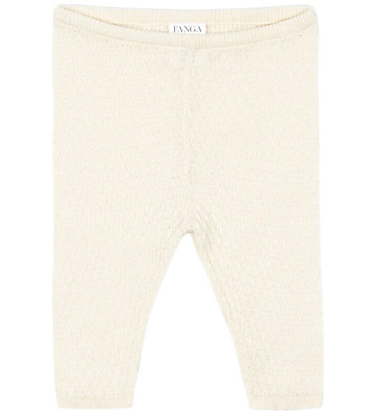 Fanga Fontana Trousers - Knitted - Venti Pointelle - Antique Whi