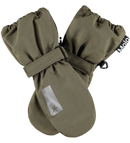 Molo Mittens - Igor - Bark Green