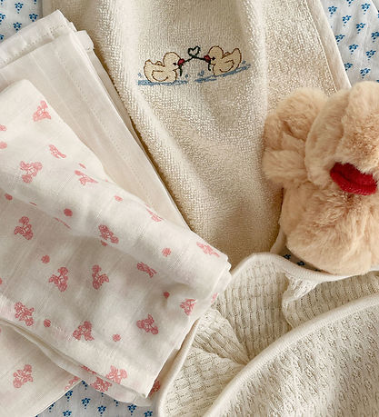 Fanga Fontana Muslin Cloths - 65x65 - 3-Pack - Bellini - Ilmia