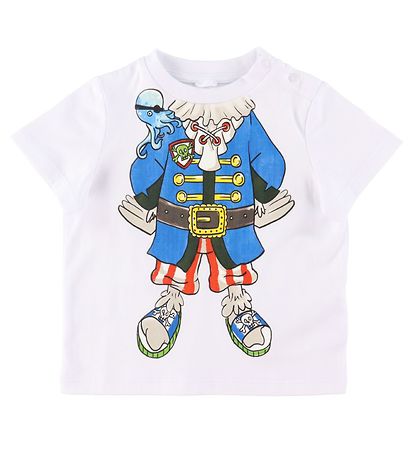 Stella McCartney Kids T-Shirt - Weiß m. Pirat Stella McCartney Kids T-Shirt - Weiß m. Pirat