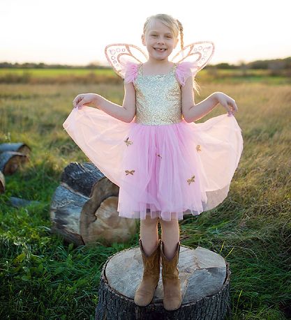 Great Pretenders Búningur - Fiðrildi - Bleikt/Gull