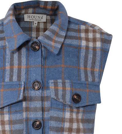Hound Waistcoat - Plaid - Light Blue w. Checks
