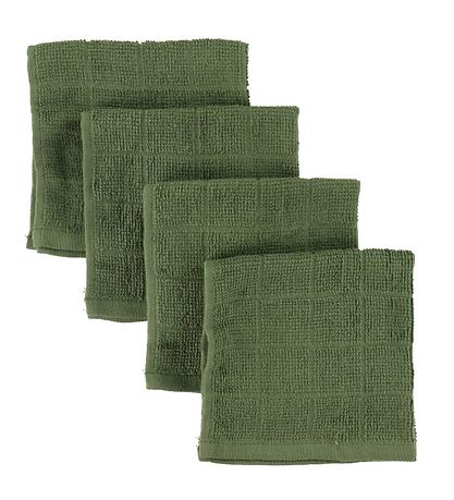 Pippi Baby Washcloths - 4-pack - 27x27 - Deep Lichen Green Pippi Baby Washcloths - 4-pack - 27x27 - Deep Lichen Green