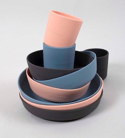 Filibabba 공기 (그릇) - 2개입 - 실리콘 - 스톤 그레이 Filibabba 공기 (그릇) - 2개입 - 실리콘 - 스톤 그레이